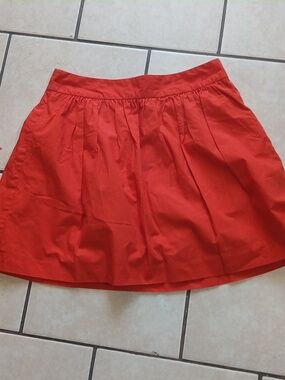 BANANA REPUBLIC Womens Size 2 Petite Rich Orange Pleated Mini Skirt